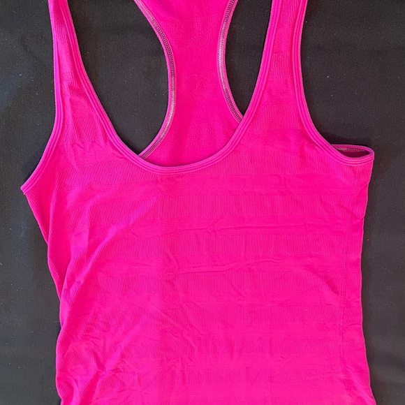 Lululemon Paris Pink Racerback Striped Rib. W1940S Size 4 - Picture 6 of 15